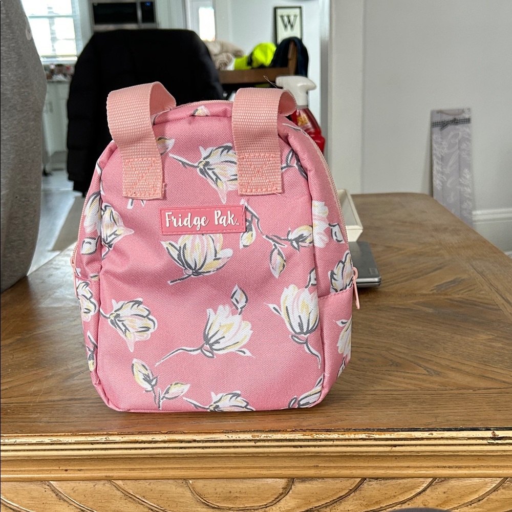Pink Floral Mini Backpack for Women